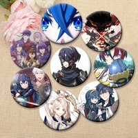 Fire Emblem Lucina Tinplate Pin Round Cartoon Brooches for Backpack Cothes Accessorie Cute Anime Collection Badge Exquisite Gift