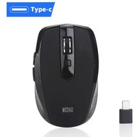 F3MA 2.4G Wireless Mouse 6 Buttons Noiseless USB Type C 1200 1600 DPI Gaming Mouse with Type-C Receiver MICE