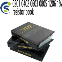 full series empty book Sample Book Kit smd resistors 0R~10M 170values x50pcs x25pcs 1% 0201 0402 0603 0805 1206 1% resistor book