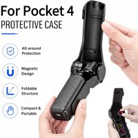 Hard Case for DJI Pocket 4 Quick-Release Flip Design for Vloggers Action Camera Safety Full Body Protective Cover
