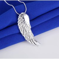 925 Sterling Silver Necklace Pendant for Women Wedding Jewelry Fine Accessories High Quality Angel Wings Fashion Gifts Party