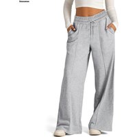 Womens Wide Leg Sweatpants High Waisted Baggy Flared Pants Drawstring Athletic Joggers Casual Daily Wear Loose Yoga Sports Pants
