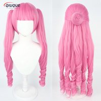 Anime Perona Cosplay Wig 80cm Long Pink Curl 2 Styles Perona Heat Resistant Synthetic Hair Halloween Party Wigs + Wig Cap