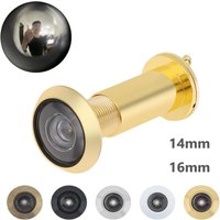 14mm 16mm 200 Degree Door Viewer Peephole Wide Angle HD Glass Privacy Cover Adjustable Security Door Eye Viewer for 35-60mm Door