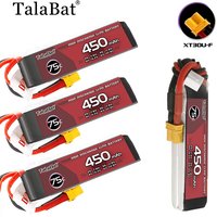 75C 2s 450mAh 7.4V LIPO Battery For RC Helicopter Quadcopter FPV Racing Drone Parts 2S Rechargeable Battery With XT30 Plug