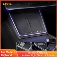 VASTZ Wireless Charging Dock For Tesla Model 3 Highland with Ambient Lighting Smart Button Center Console Controller Accessories