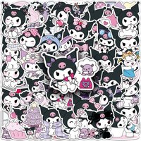 (50 Pieces) Cute Kuromi Cartoon Sticker Pack Waterproof DIY Laptop Phone Case Kawaii Sanrio Anime Stickers Decals