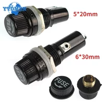 5PCS Fuse Holders 5*20mm 6*30mm Black Insurance Tube Socket Fuse Holder for 5x20mm 6x30mm Insurance Panel