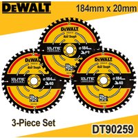 DEWALT DT90259-QZ Woodworking Saw Blade 40T Construction Circular Saw Blade Power Tool Accessories 184mm x 20mm