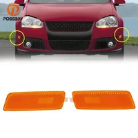 POSSBAY Car Front Bumper Side Marker Lights Indicator Turn Signal Light Without Bulb for VW Jetta 2005 2006 2007 2008 2009 2010