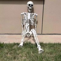 90cm Ealistic Human Skeleton Halloween Skull Decoration Full-Body Movable Joints For Outside Garden Decorative Party Supplies