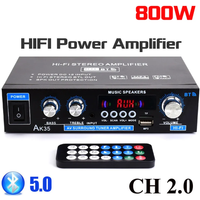 Auto-partner 800W Digital Amplifiers 100-240V /12V Bass Audio Power Bluetooth AMP Hifi FM Subwoofer Speakers Car Boat Caravan