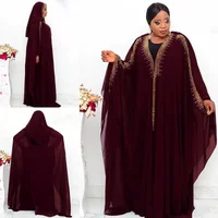 Ramadan Muslim Abaya Dress Women Prayer Robe Islamic Clothing Dubai Caftan Party Dresses Ramadan Hooded Clothes Eid Jalabiya