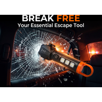 Tactical Led Flashlight for Emergency Defense,with Safety Hammer, Seatbelt Cutter & Strobe Mode for Emergency Survival & Safety