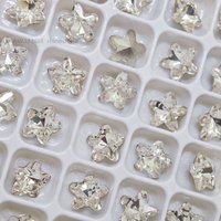 6mm Starfish Pointed Bottom Glue-On Rhinestones Decoration Sparkling High Quality for Nails, Clothing & DIY Crafts