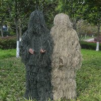 5-in-1 Camouflage Ghillie Suit Outdoor Hunting Suit Jungle Dry Grass Color Photography Bird Watching Cloth Adult