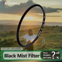 7artisans 1/4 Black Mist Diffusion Filter for Camera Portrait Photography 1/2 1/8 Lens Filter 39/46/49/55/58/62/67/72/77/82mm
