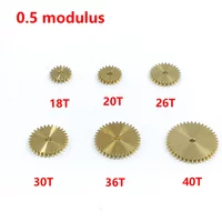 1pc 0.5 Modulus 18/20/22/24/25/26/28/30/32/36/40T teeth Copper Gear thickness 2mm Metal Gear Fit 2mm Shaft