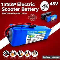 2000W Hochleistungsmotor 48V 200Ah 13S3P 18650 Wiederaufladbarer Lithium-Ionen-Akku, eingebautes BMS, Ersatzakku für Elektroroller und Fahrräder.
