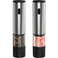 2pcs Electric Salt and Pepper Grinder – Automatic Rechargeable Pepper Mill Shakers, Adjustable Coarseness Kitchen Appliances