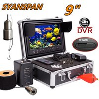 DVR 9-inch Color Screen HD 1000TVL 12LED Deep Well Detection Wide Angle 30/50/100/150/200M SYANSPAN Underwater Fishing Camera