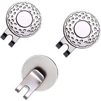 New golf hat cap clip clipper Marks 25mm round coin-charactor silver ball position mark with magnet golf training aids unisex