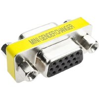 VGA Female to Female Converter Head 15-Hole to 15-Hole Adapter Plug Extension Connector for Video Line