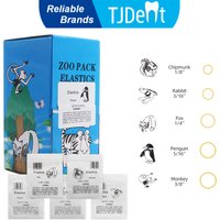 TJdent 5000Pcs/Box Dental Orthodontic Elastics Rubber Bands Zoo Pack Latex Braces Ligation Ring 3.5OZ Dentistry Material