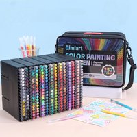 234 Colors Painting Gel Pen Set,Hand-Held Backpack,0.6mmNeedle Tip,Rich Color Large Capacity Ink Pens,Art Supplies For Diary