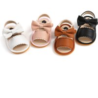 Meckior Summer Baby Shoes Toddler Flats Baby Sandals Soft Rubber Sole Anti-Slip Bowknot Crib First Walker Baby Boys Girls Shoes