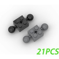 Building Blocks Technicalal Parts 17114 MOC 2x2 With Ball Joint Bricks on Both Sides Connector Axle Hole Puzzle Toy 50g/21PCS