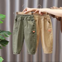 2 3 4 5 6 7 Spring Autumn Boys Pants Cotton Children Trousers Fashion Letter Cargo Pants Kids Tracksuit New Children Clothing