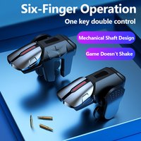 1 Pair G21 6 Finger Game Controller for PUBG Game Mobile Gamepad Trigger Joystick Shooter Fire Button Controller for PUBG Mobile