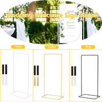 Wedding Welcome Sign Stand Metal Floor Standing Chart Stand Wedding Arch Frame Backdrop Ceremony for Wedding Party Decorations
