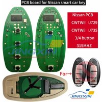 Jingxin CWTWBU729 /735 315MHZ Car Remote Key PCB for Nissan Tiida Teana Altima Maxima Armada Xtrail Pathfinder Rogue Versa juke