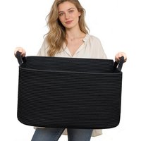 Woven Storage Baskets for Organizing, Soft Rope Storage Basket, Cube baskets for shehelves, Laundry Hampers