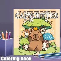 28 Pages CAPYCUTIES Coloring Book for Adult | Colouring Book for Stress Relief, Birthday Day Gift, Back to School Supplies