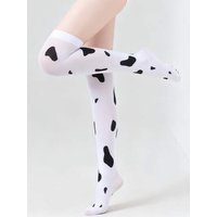 Women's High-Tube Socks with Cow And Sheep Pattern Cosplay Long Socks Cute Polka Dot Cow Spots Sexy Over-Knee Stockings