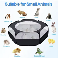 Petite Cage Portable pour animaux de compagnie, Cage transparente pour hérisson, tente, parc pour animaux de compagnie, clôture de cour pliante ouverte pour chien, Hamster, lapin, cochon d'inde