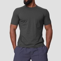 Fitness T-shirt Stretch For Men Summer Running Workout Quick Dry Sweatshirt Gym Clothing Men's Outdoor Sports Short Sleeve Tops