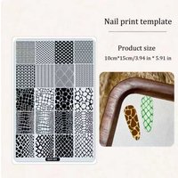 Big Size Nail Art Stamping texture pattern French model heart pattern dark spider Template Plate Nail Art Stencil Stamp Tool