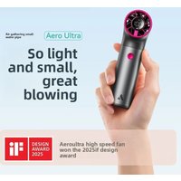 Aecooly Portable Handheld Fan Powerful Turbo Air Tube Fan 19000 RPM High Speed Aero Ultra 8H Cooling Time 7 Speeds Aluminum Case