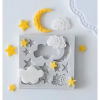 Moon Stars Clouds Cake Decoration Mold Fondant Silicone Cake Mold DIY Chocolate Mousse Kitchen Baking Mold Candy Pastry Bakeware