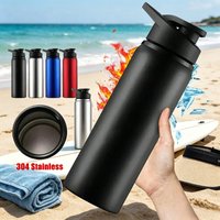 Lightweight Stainless Steel Water Bottle Portable Direct Drinking For Bicycle Outdoor Camping Travel Sports Drink Container