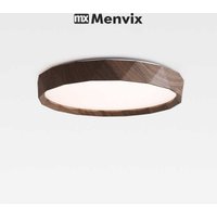 Nordic Walnut Colored Ceiling Light Retro And Minimalist Circular And Minimalist Eye Protection Bedroom Lighting Fixtures