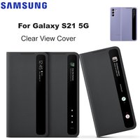 Pour Galaxy S21 5G Smart View Flip Mirror Case Samsung S21 Clear View Cover LED Cover S-View Cases EF-ZG991