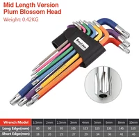 Allen Key Sets 9 PCS Hexagon Spanner Colorful Universal Hex Wrench Screwdrivers Six-Lens Ball Keys Hand Tools for Bicycle Repair