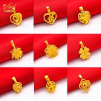 ANIID Dubai Heart Necklace For Women Girls Jewellery Love Charm Pendant Chain Bridal Wedding Necklaces Jewelry Party Gifts