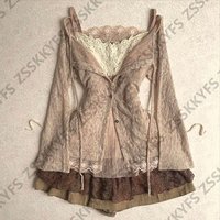 Y2k Himekaji Dresses Lace Summer Straps Sexy Elegant Party Dress 2026 2-Piece Japanese Soft Girl 2000s Casual Camis Short Skirt