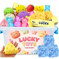 lucky Squishy, Random Includes: Cheese Squeeze Toys, Steamed Buns And Dumplings,Long Butter Bread,Bear Squishy Toys